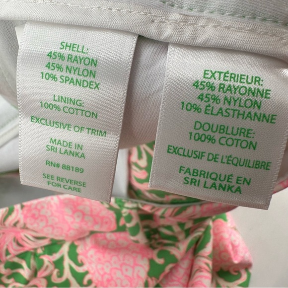 Lilly Pulitzer 5” Callahan Shorts Party Pineapple 14 - Picture 3 of 4